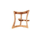 Boucle de ceinture double en bronze IBE - Style médiéval - Pour lanière de 2 cm