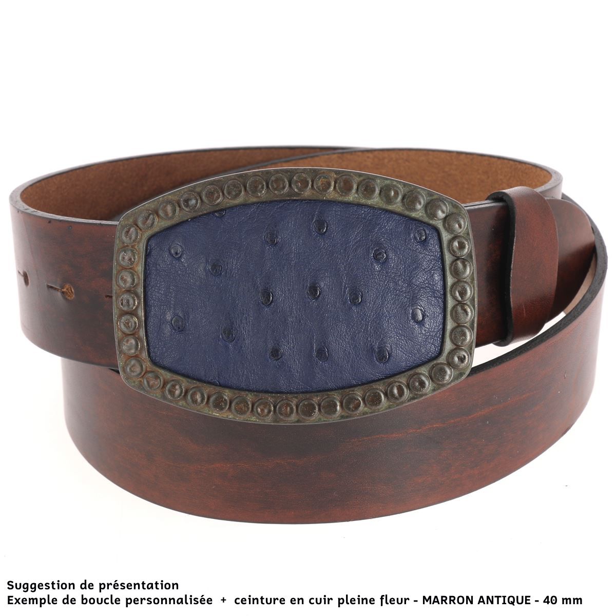 Boucle De Ceinture Vintage En Alliage De Zinc - 35mm Intérieur / 45mm Extérieur - Pour Sacs, Ceintures, Sangles