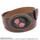 Ceinture en cuir avec boucle ovale à personnaliser