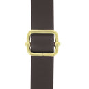 Boucle de réglage pour lanière en cuir - fil épais, finition laiton 