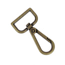 Mousqueton tournant  pour maroquinerie DIY - Pour sangle de 25mm - Laiton vieilli