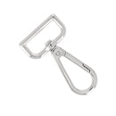 Mousqueton tournant  pour maroquinerie DIY - Pour sangle de 25mm - Nickelé