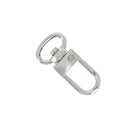 Petit mousqueton tournant - Attache ronde - Pour lanière de 13mm - Nickelé