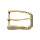 Boucle de ceinture FLO en laiton satiné pour ceinture en cuir de 4 cm de large