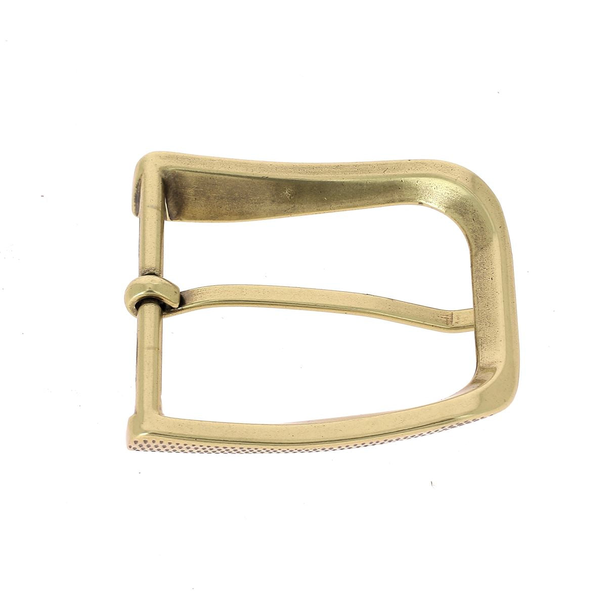 Boucle de ceinture FLO en laiton satiné pour lanière en cuir de 40mm de large