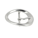 Boucle de ceinture double ORY - NICKELÉ SATINÉ - Pour lanière en cuir de 35 mm