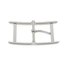 Boucle de ceinture double EHL - Nickelé - Pour ceinture en cuir DIY