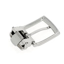 Boucle de ceinture KOL- Fixation à griffes - NICKELÉ SATINÉ - Pour lanière en cuir de 30 mm