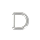 Anneau en D en inox à visser - 15mm - NICKELÉ