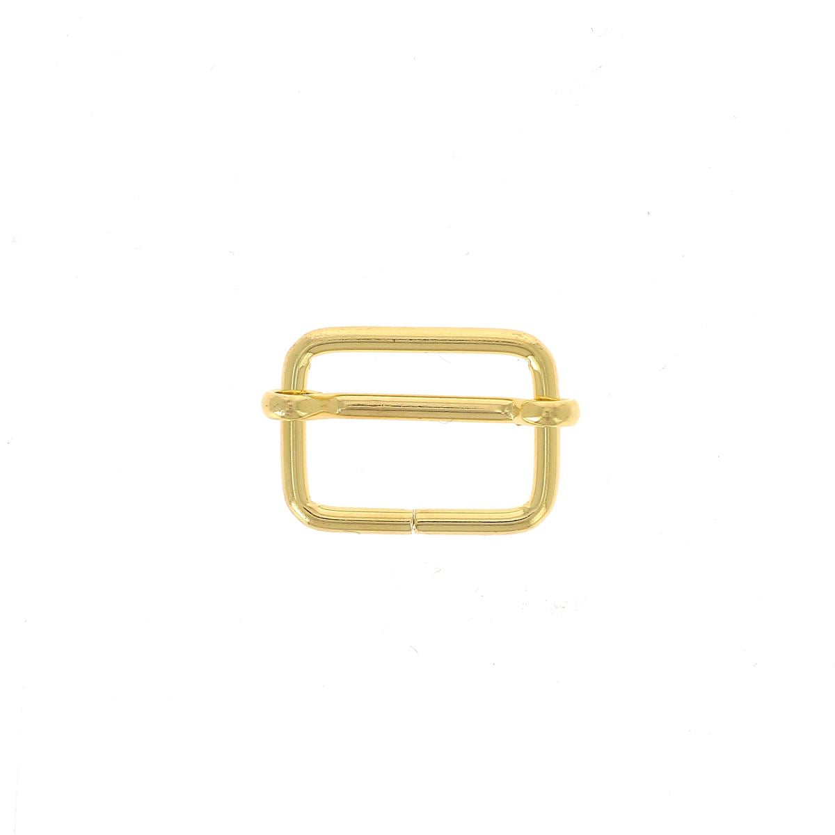 Boucle coulissante - DORÉ CLAIR - Fil fin - 20x14mm