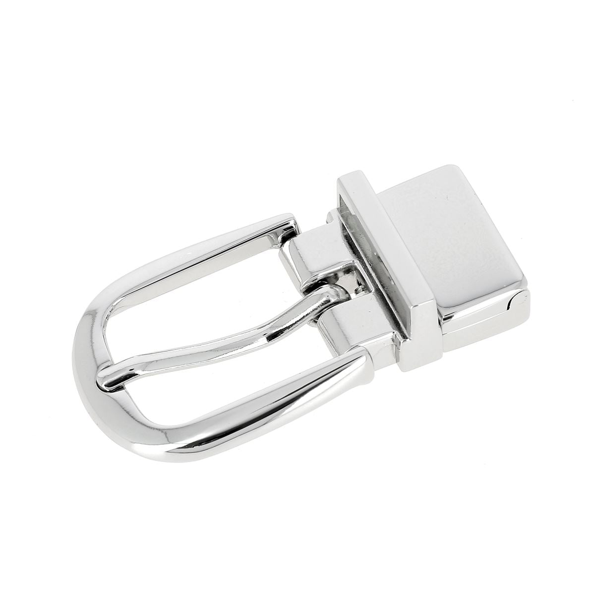 Boucle de ceinture réversible à griffe 25 mm finition nickelée