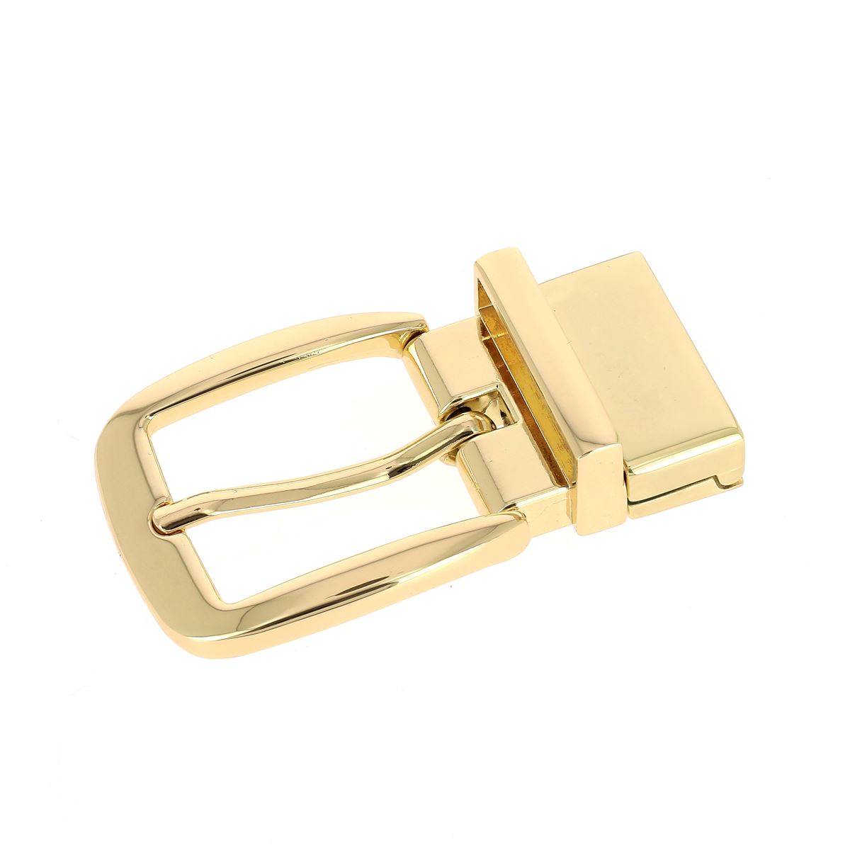 Boucle de ceinture réversible à griffe 30 mm finition dorée claire