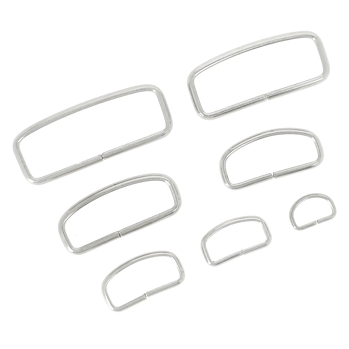 Passants de ceinture en acier nickelé - Bouclerie pour ceintures en cuir DIY