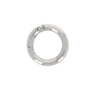 Fermoir mousqueton rond pour maroquinerie - 25 mm - Nickelé