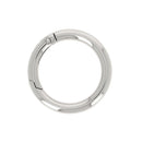 Fermoir mousqueton rond pour maroquinerie - 35 mm - Nickelé