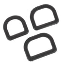 Anneaux demi-ronds en plastique noir pour maroquinerie