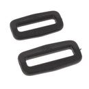 Passants rectangles en plastique - NOIR