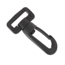 Mousqueton tournant à double articulation en plastique - NOIR - Pour sangle de 25 mm
