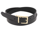 ceinture en cuir noire de 2,5 cm avec boucle à griffe réversible OPI dorée