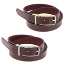Ceinture en cuir cousue avec boucle de ceinture à griffe MEG - Largeur 2,5 cm