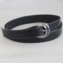 Ceinture en cuir femme avec boucle POM nickelé, 25 mm