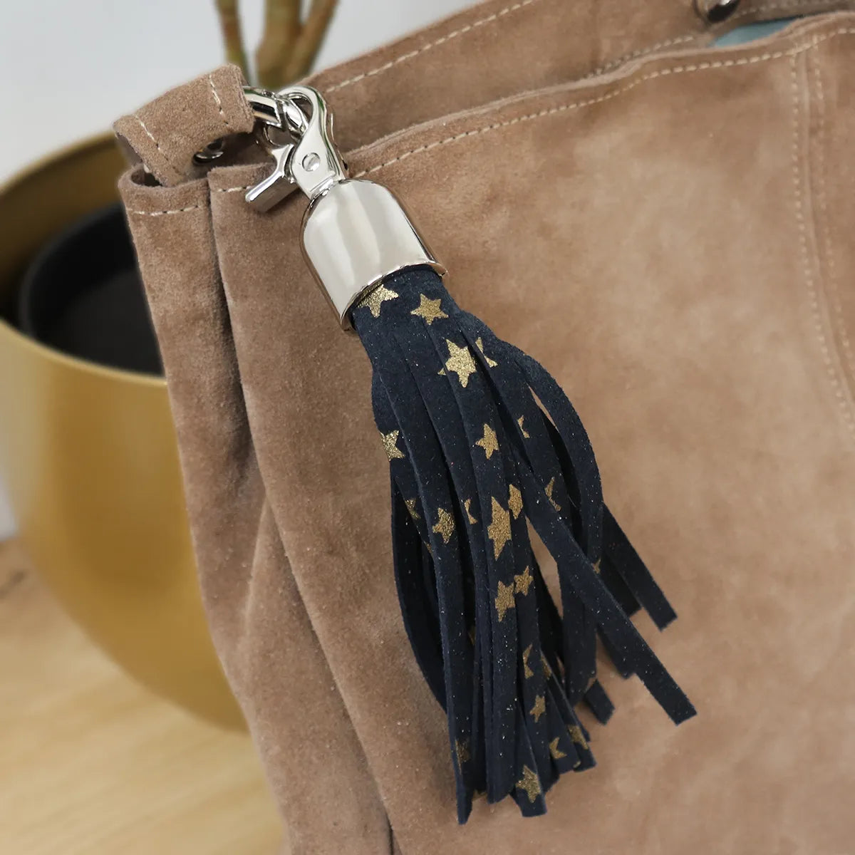 Cloche à pompon avec mousqueton mexicain - Bijou de sac