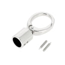 Cloche à pompon avec mousqueton ovale - Nickelé