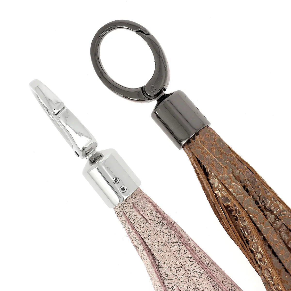 Porte-clé pompon 13mm à mousqueton ovale