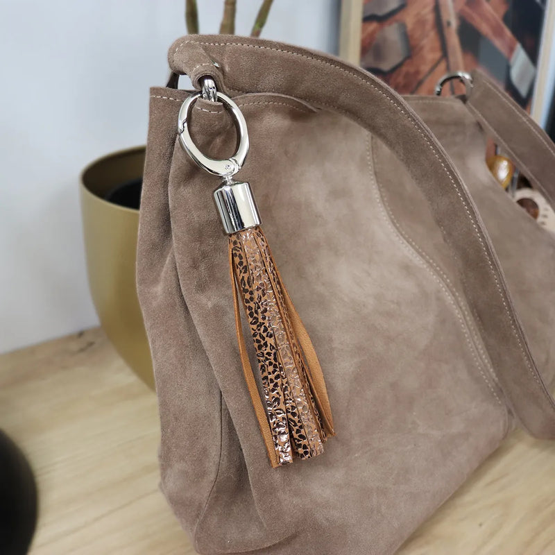 Cloche à pompon avec mousqueton ovale - Bijou de sac