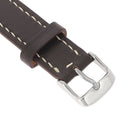 Montre en cuir avec boucle en inox