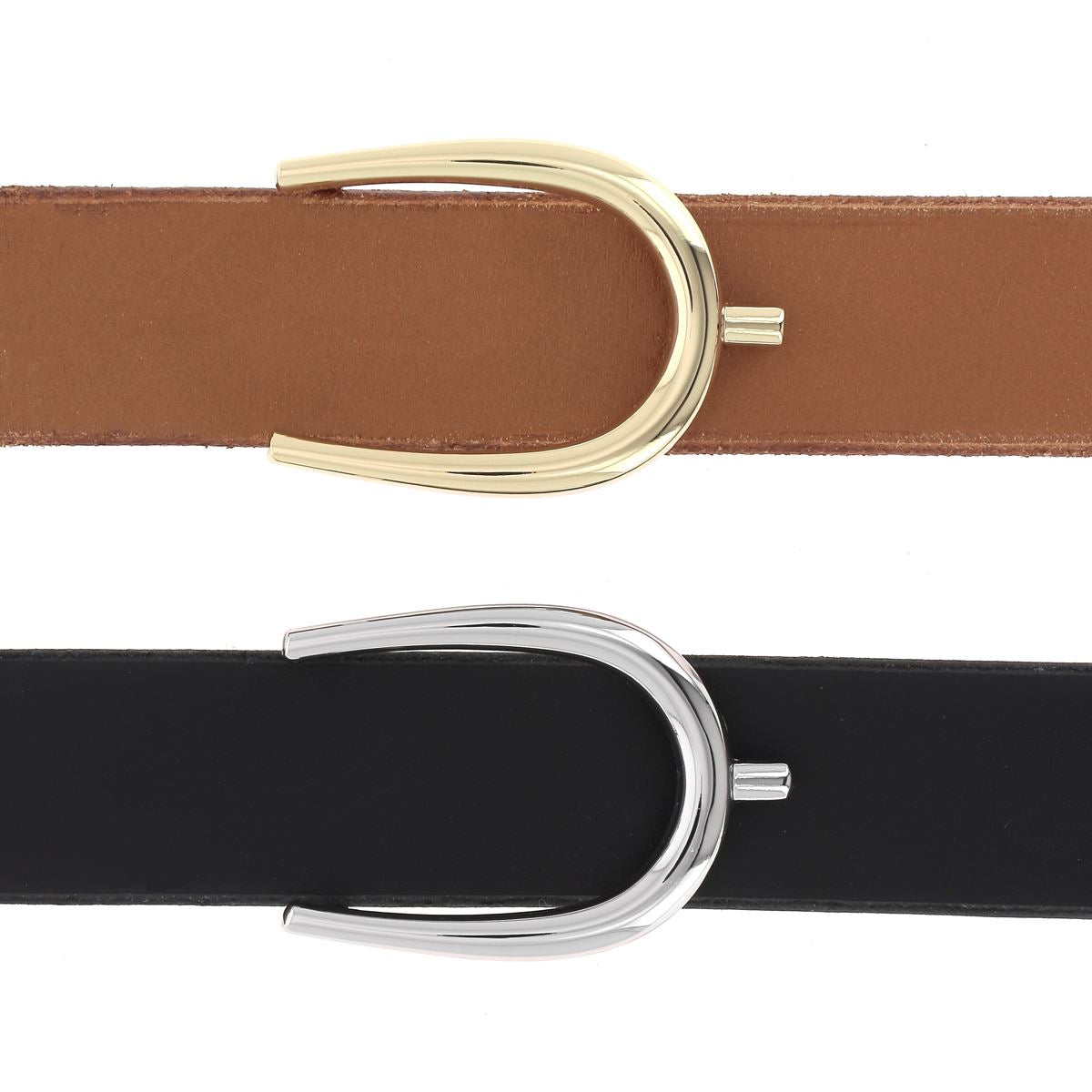 Ceinture en cuir avec boucle style équestre