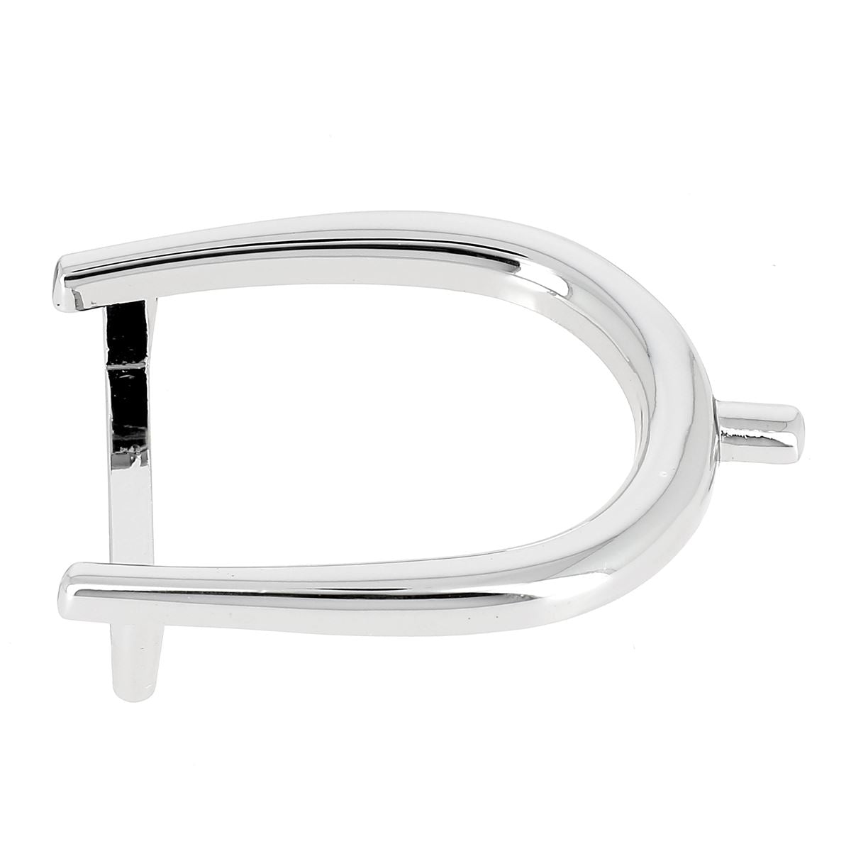 Boucle de ceinture forme éperon - 30 mm - Nickelé