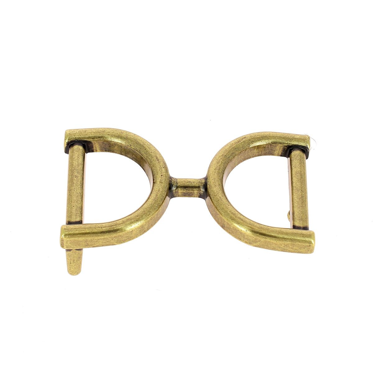 Boucle ceinture style équitation - Ceinture 3 cm - Laiton vieilli