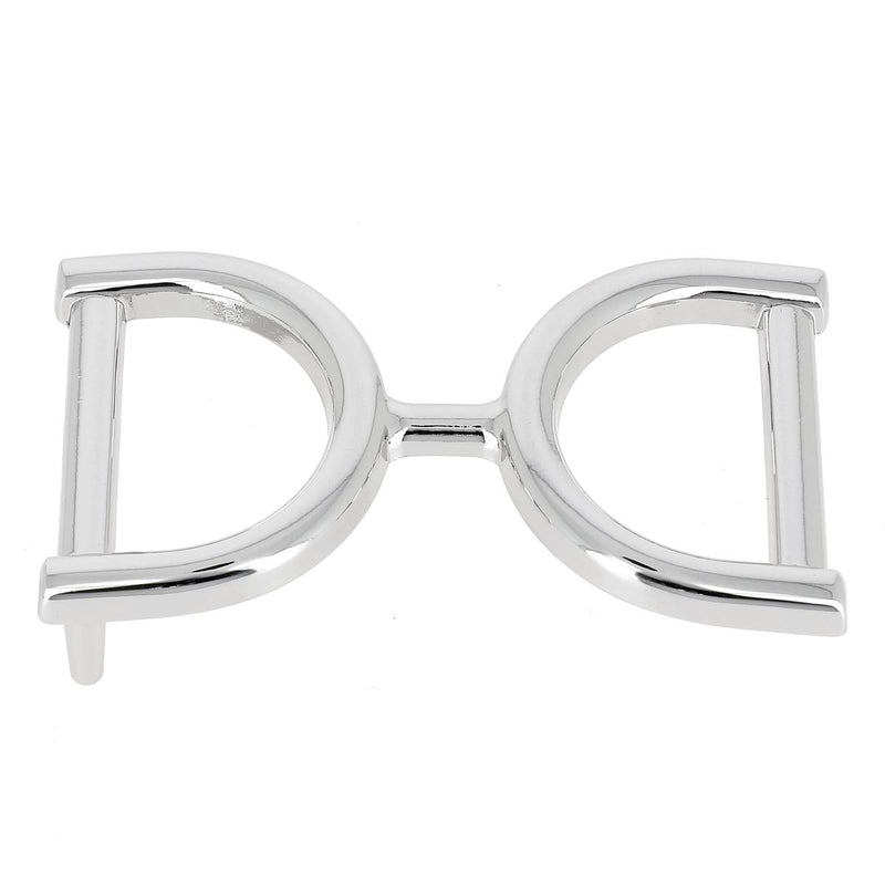 Boucle ceinture style équitation - Ceinture 4 cm - Nickelé