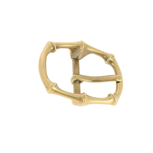 Boucle de ceinture imitation bambou -LAITON SATINÉ - 25 mm