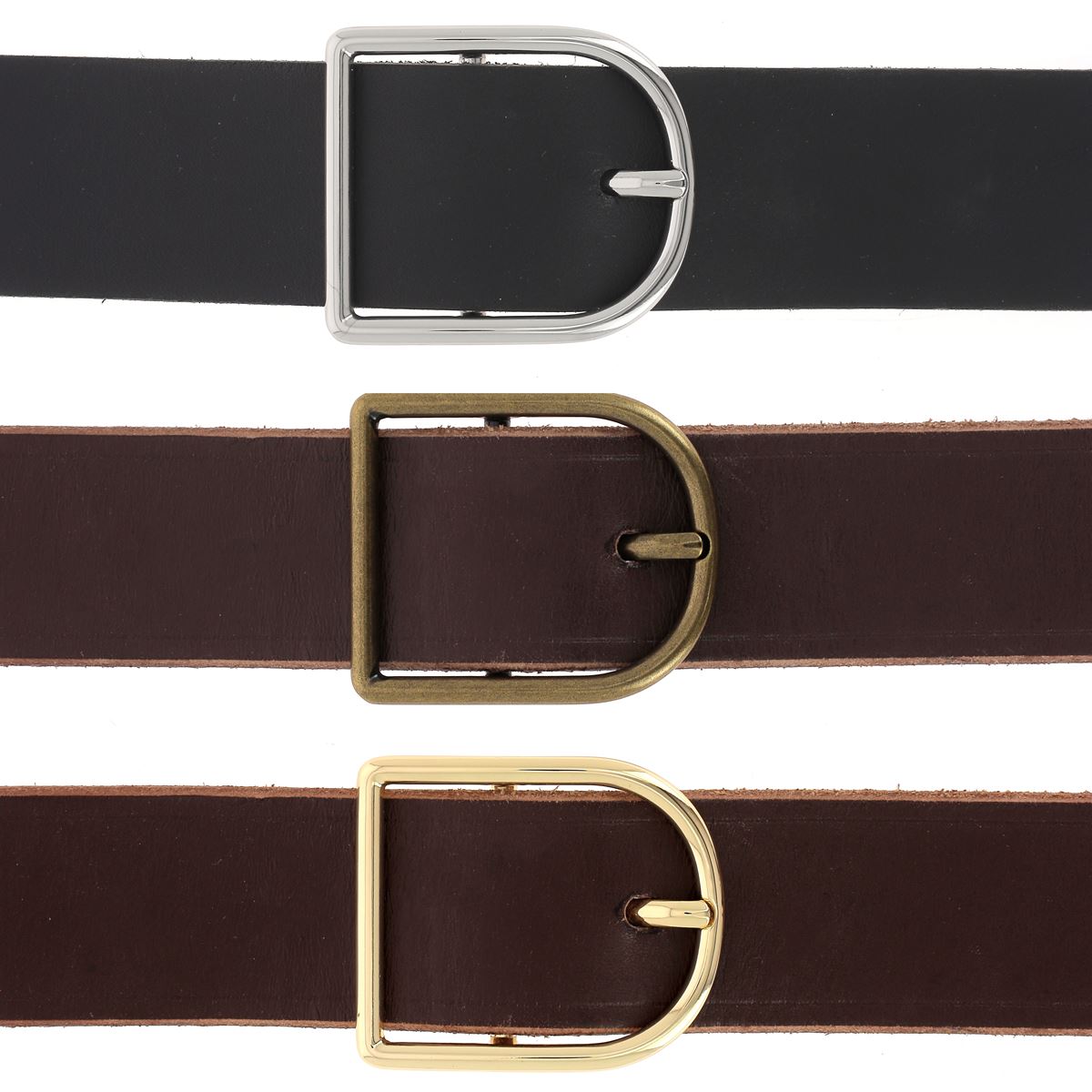 Ceinture en cuir 3,5 cm avec boucle GEM