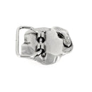 Boucle de ceinturon rose - ARGENT VIEILLI - Pour ceinture de 3 cm