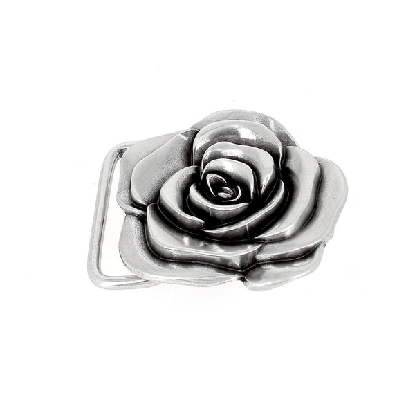 Boucle de ceinturon rose - ARGENT VIEILLI - Pour ceinture de 30 mm
