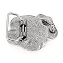 Boucle de ceinturon rose - ARGENT VIEILLI - Pour ceinture de 4 cm