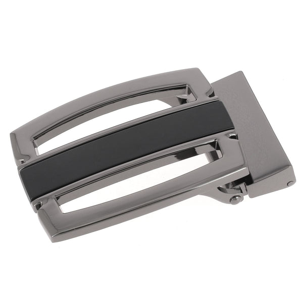 Boucle ceinture à griffe gun metal et noir mat - 35 mm