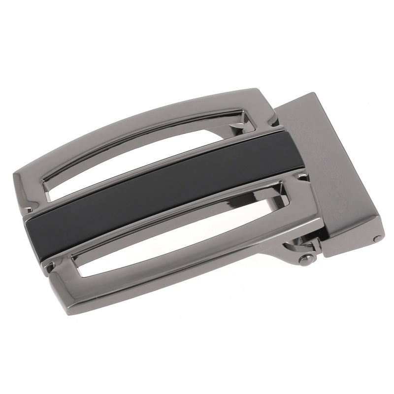 Boucle ceinture à griffe gun metal et noir mat - 35 mm