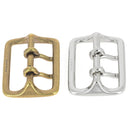 Boucle de ceinture double à double ardillon en laiton DAI - 4 cm