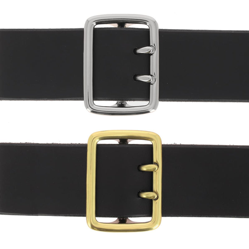 ceinture en cuir avec boucle double ardillon