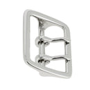 Boucle de ceinture double à double ardillon en laiton DAI - 40mm - Nickelé