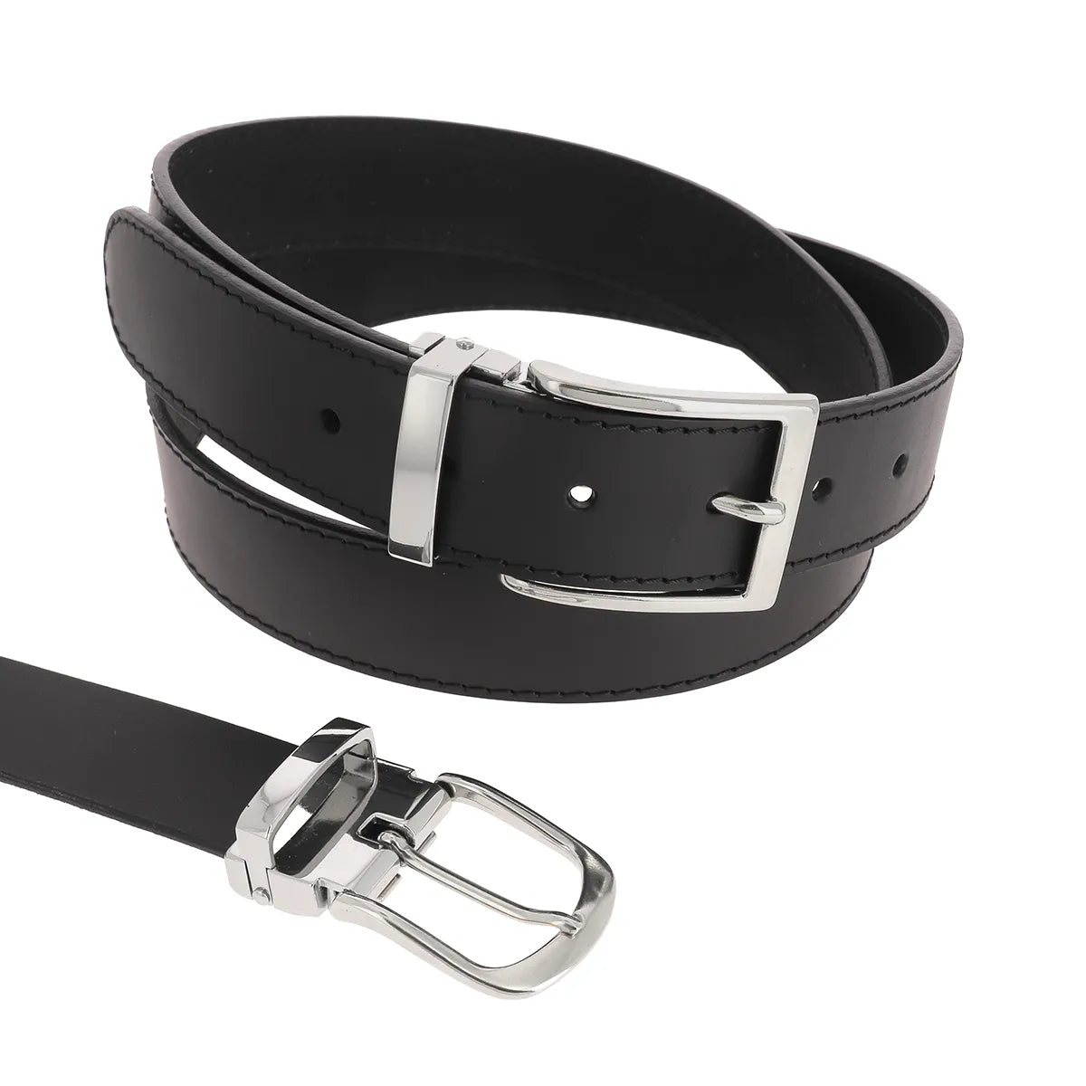 Montage facile d'une ceinture en cuir DIY avec lanière prête à l'emploi + boucle à ardillon transformée en boucle à griffe avec l'adaptateur