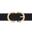 Boucle de ceinture double en laiton doré clair de 30mm, style bouclerie pour accessoires de mode.
