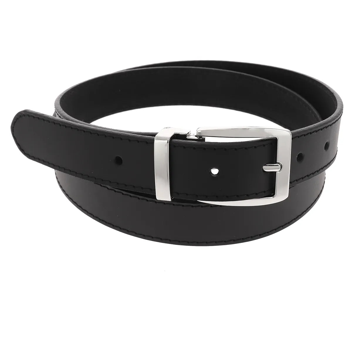 Ceinture en cuir noir 3 cm avec boucle à griffe YPA