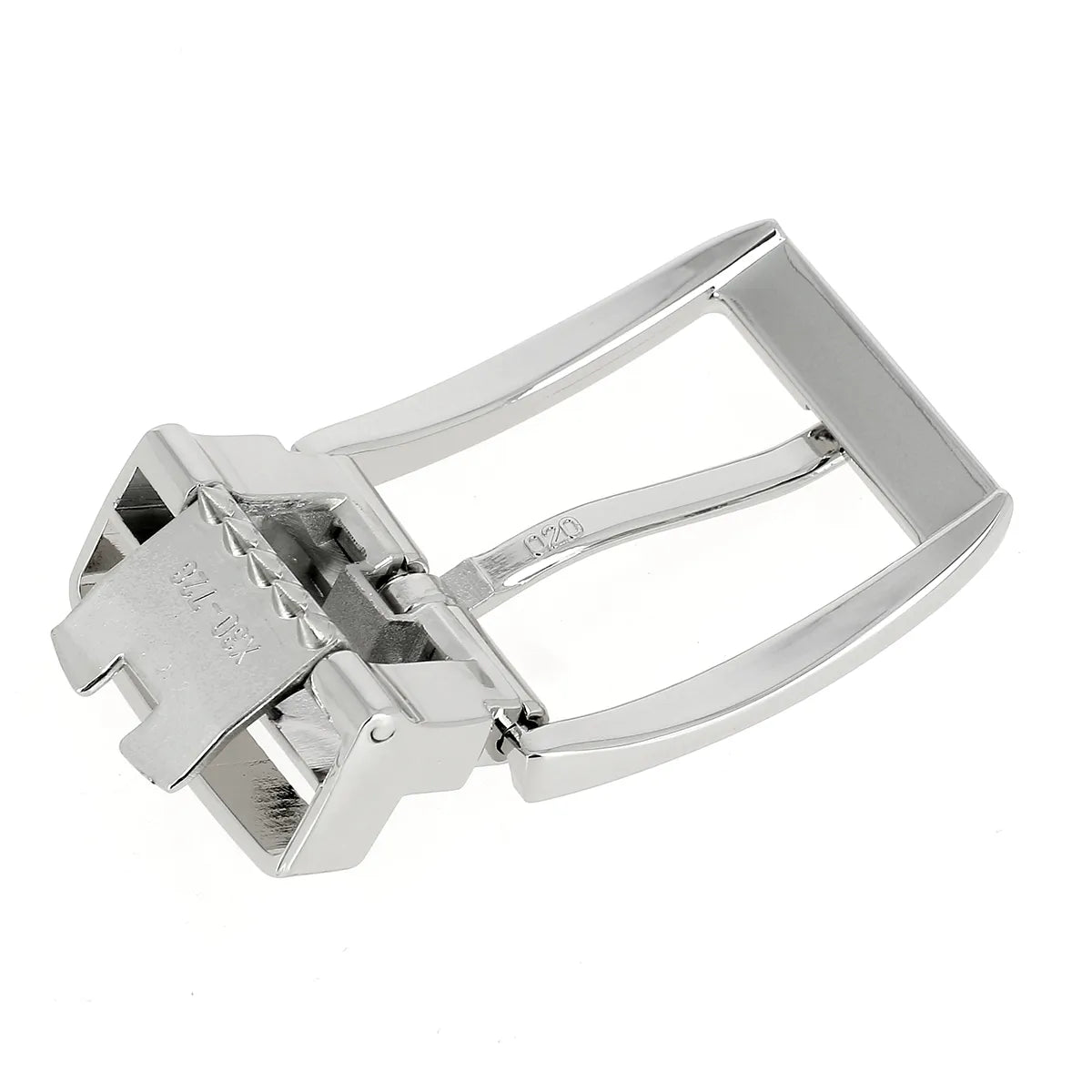 Boucle de ceinture à griffe YPA en nickelée, 30mm, pièce de bouclerie pour ceinture élégante et durable.