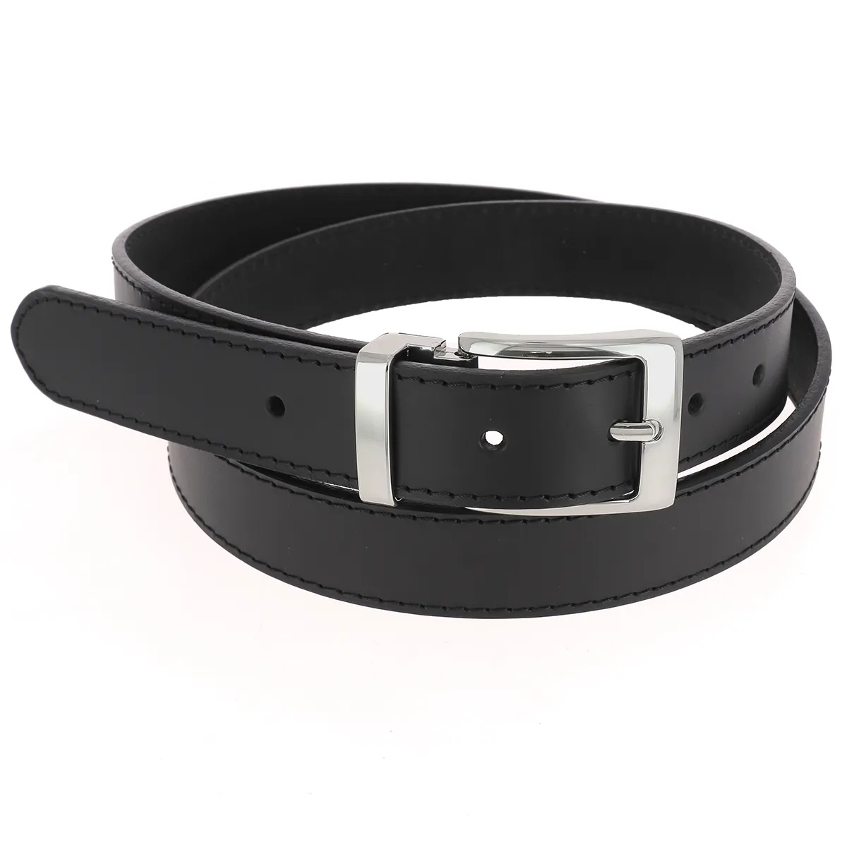 ceinture en cuir noire avec boucle à griffes
