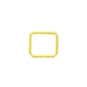 Passant rectangulaire en laiton, bouclerie avec fil épais, utilisé pour la fabrication de bijoux ou accessoires.